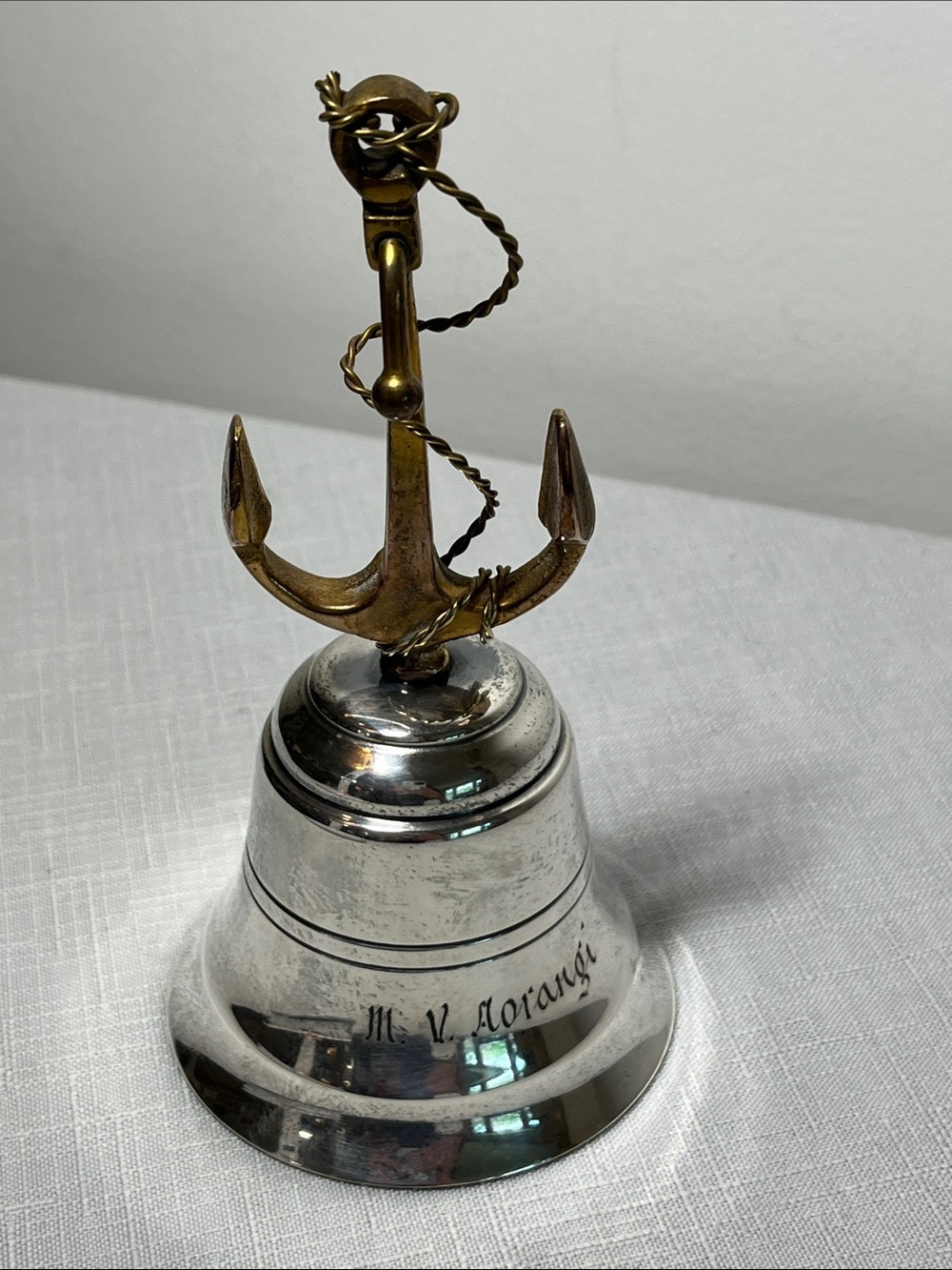 Nautical Anchor Bell - Vintage Chrome Plated S.S. By Angus & Coote Sydney